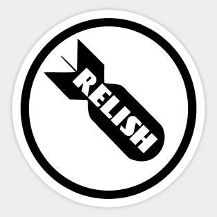 Bomb Relish Logo white circle transparent Sticker